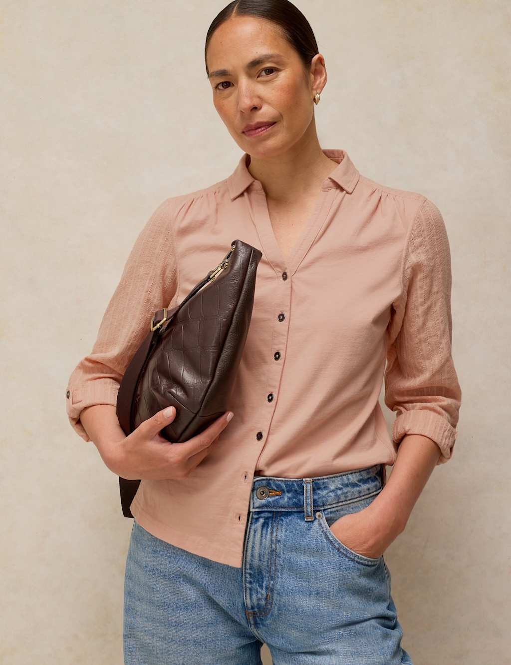 White Stuff Women's Jersey Shirt - 16 - Pink - Available at M&S