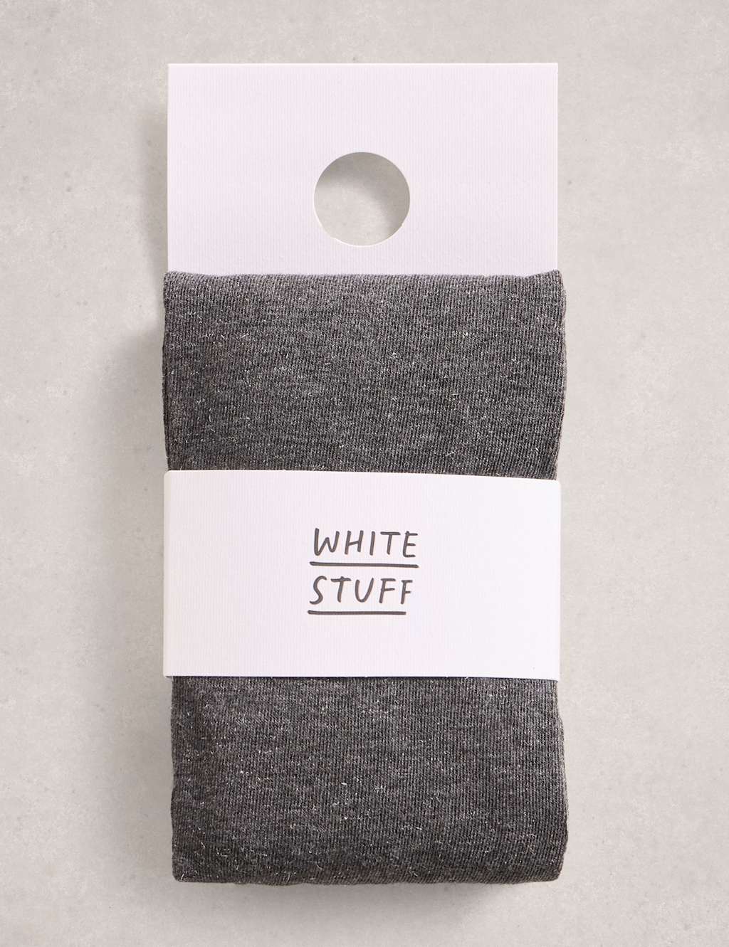 White Stuff Metallic Sparkle Opaque Tights Grey