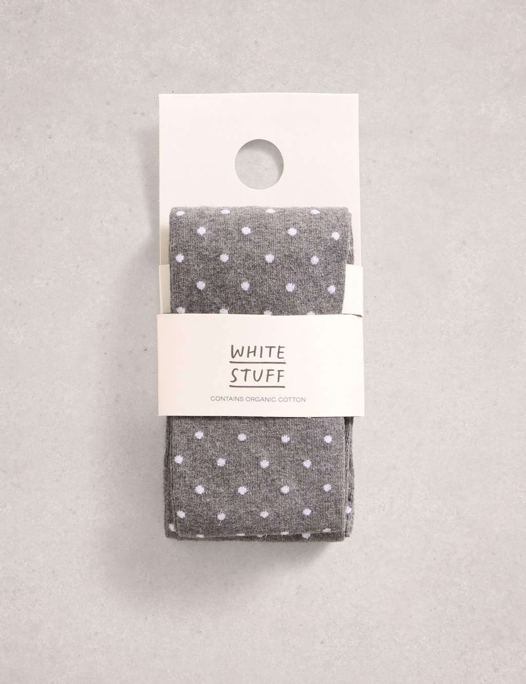 White Stuff Cotton Rich Sparkle Spot Tights Grey