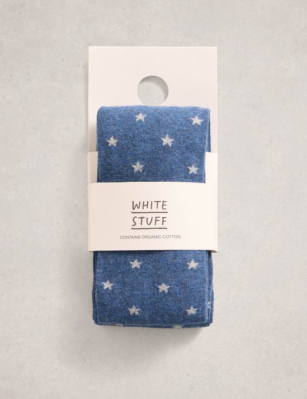 White Stuff Cotton Rich Star Tights Blue