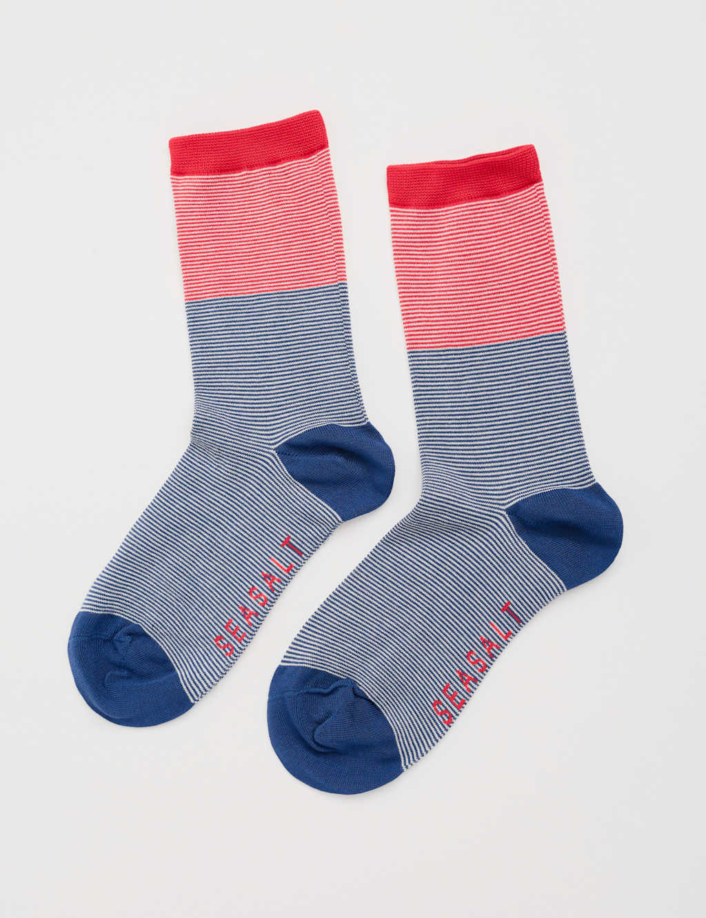 Seasalt Cornwall Striped Ankle Socks Navy Mix
