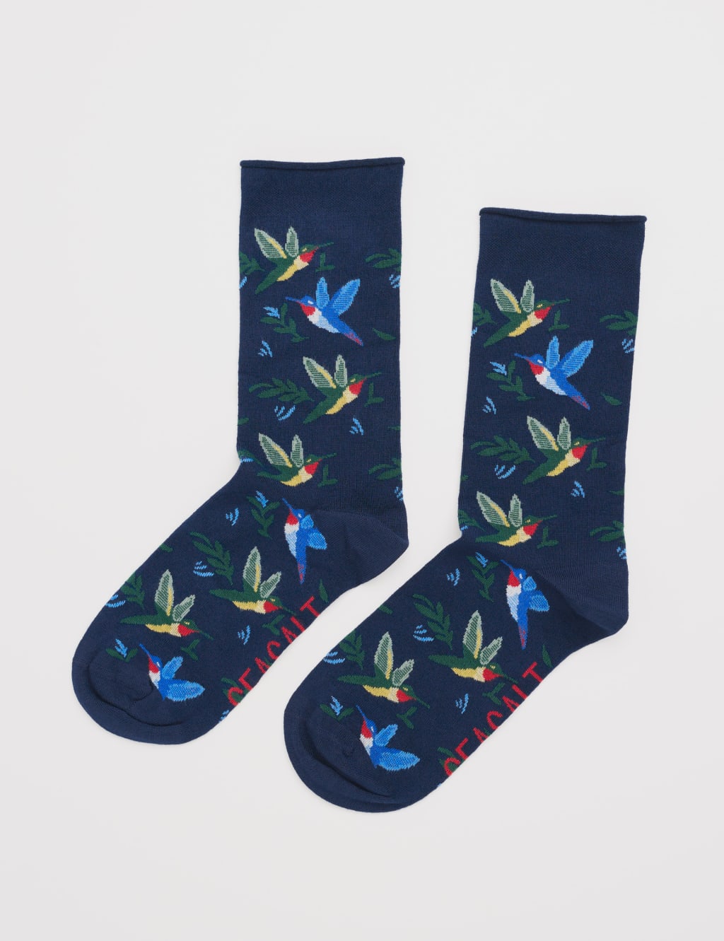 Bamboo Colourful Birds Ankle High Socks