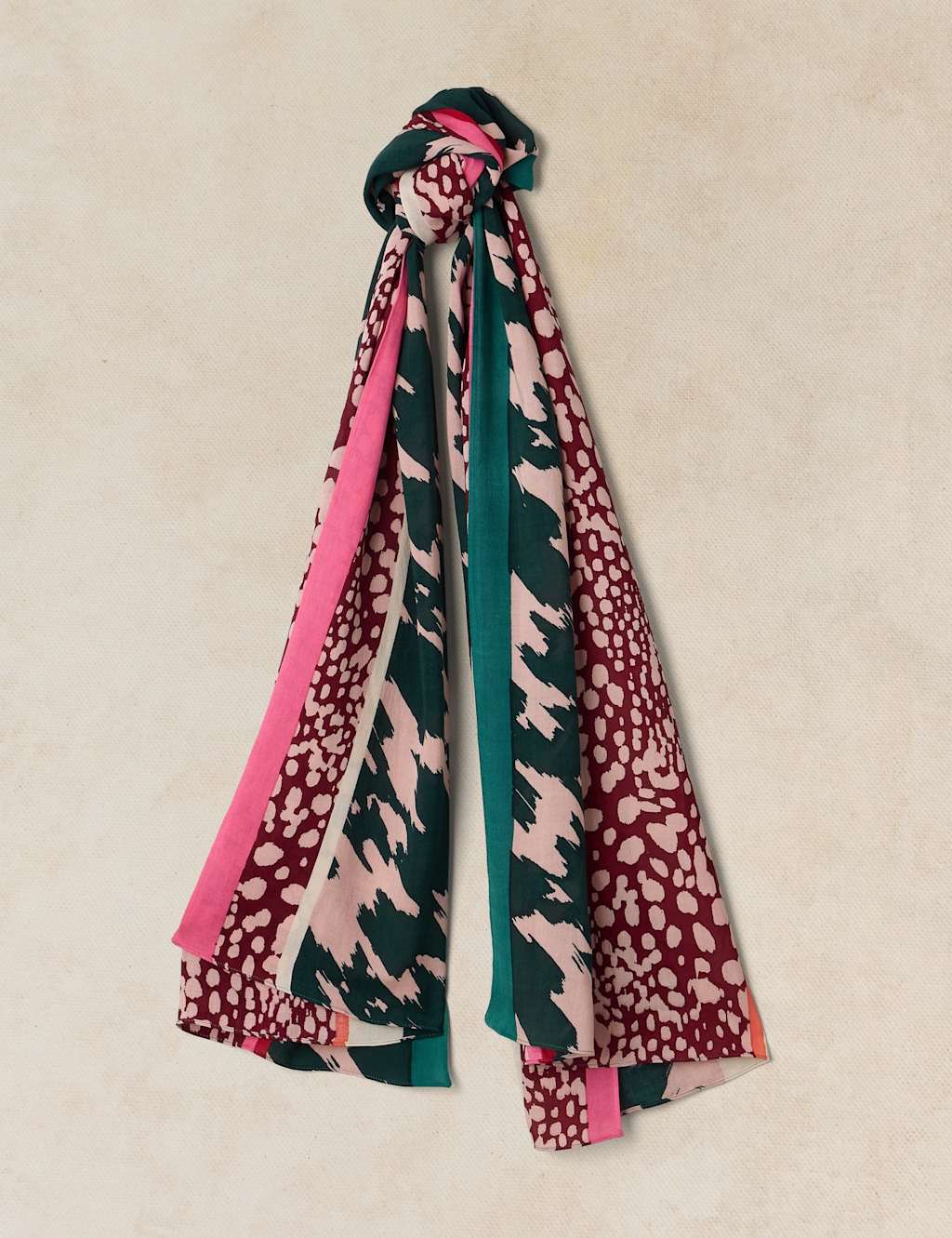 White Stuff Women's Printed Scarf - Natural Mix - Available at M&S