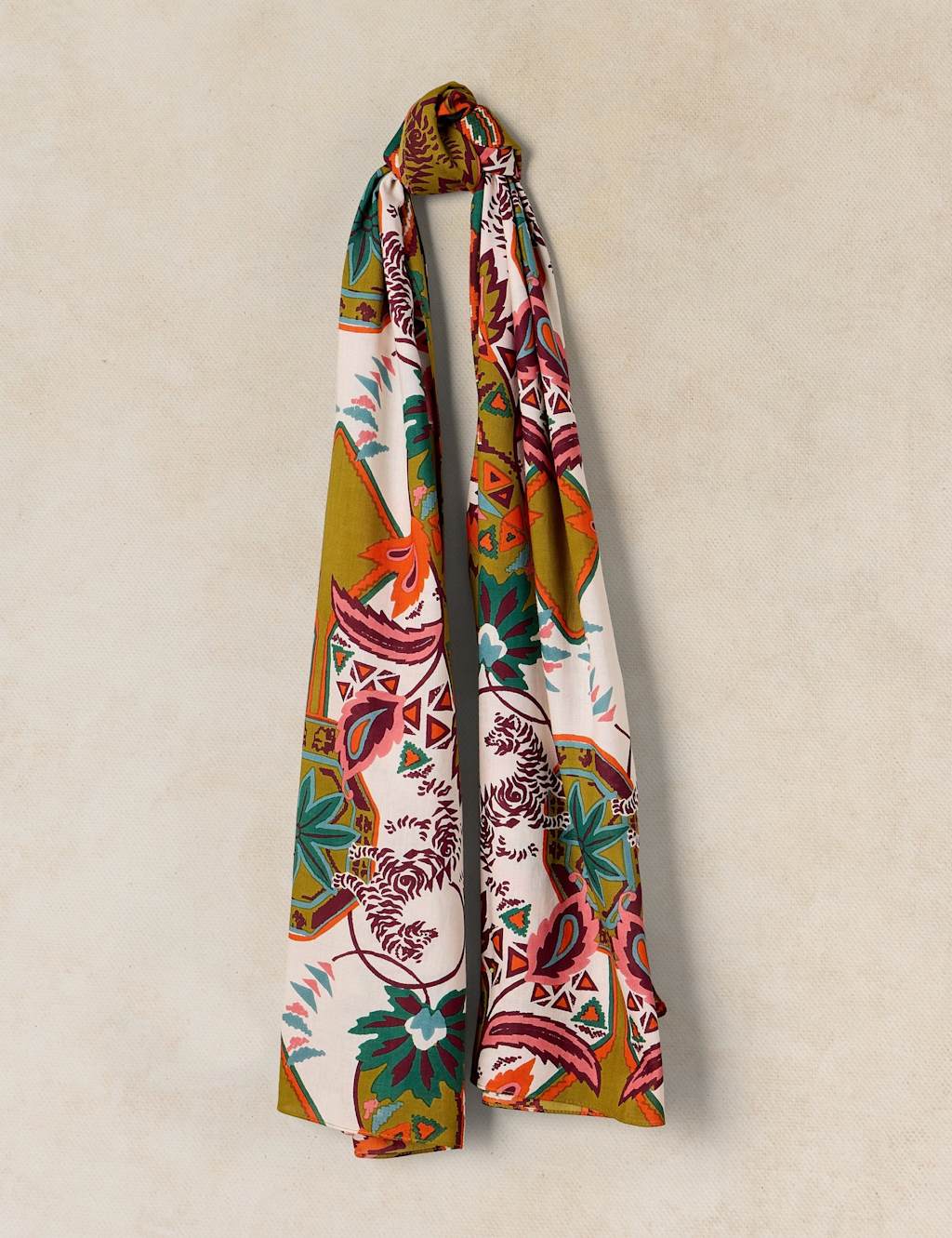 White Stuff Women's Floral Scarf - Yellow Mix - Available at M&S