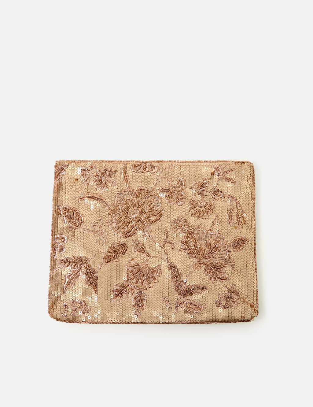 Accessorize Women's Sequin Chain Strap Clutch Bag - Gold - Available at M&S