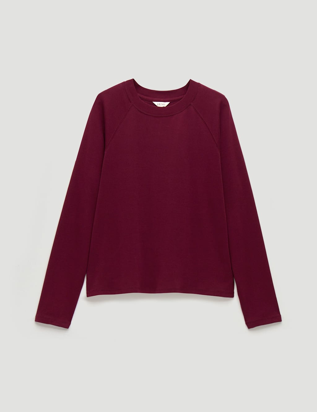 Hush Women's Matilda Pure Cotton Crew Neck Top - Large-Extra Large - Dark Red - Available at M&S