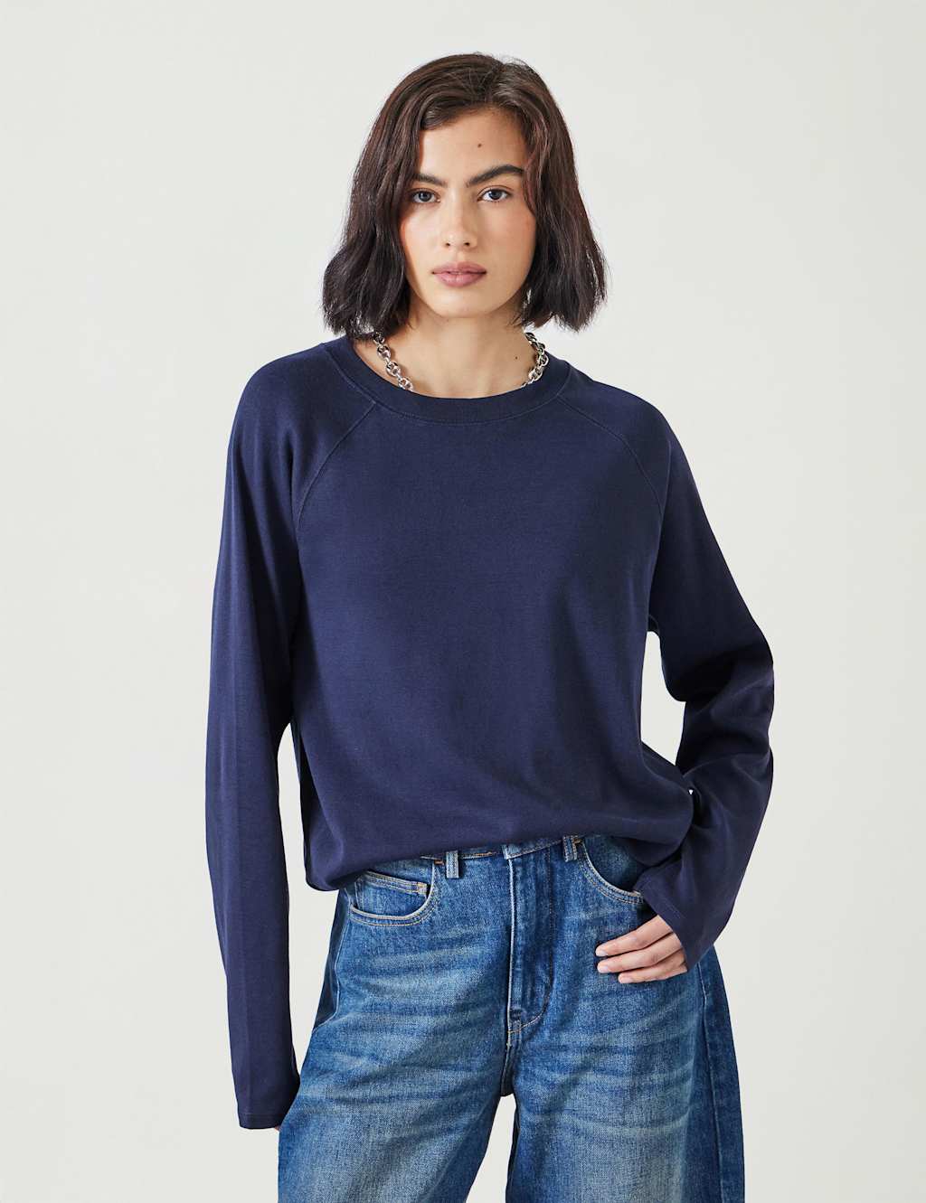 Pure Cotton Crew Neck Sweatshirt