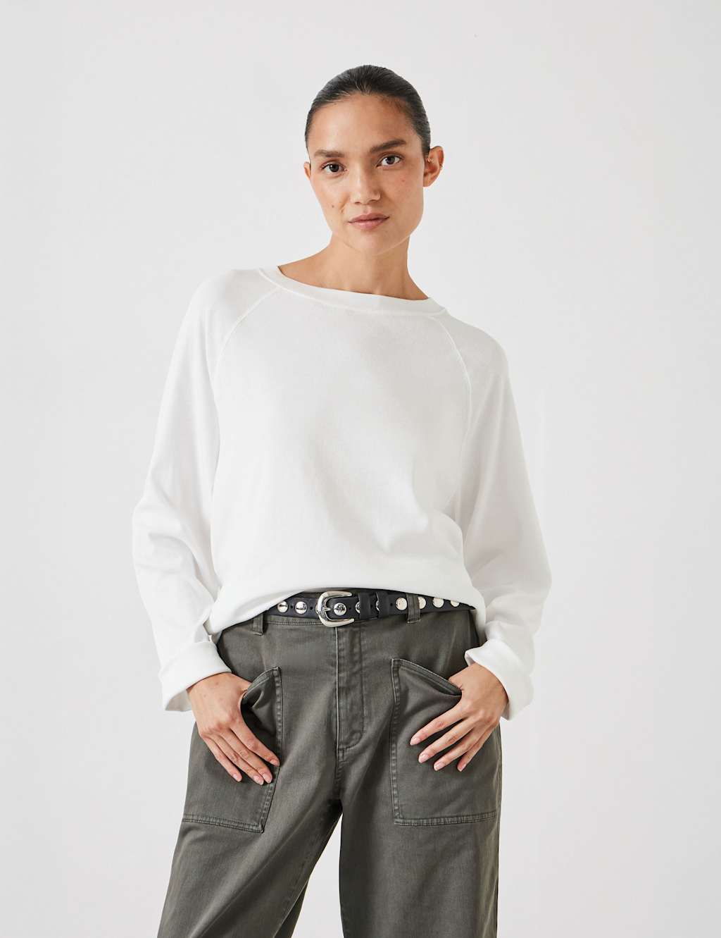 Pure Cotton Crew Neck Sweatshirt