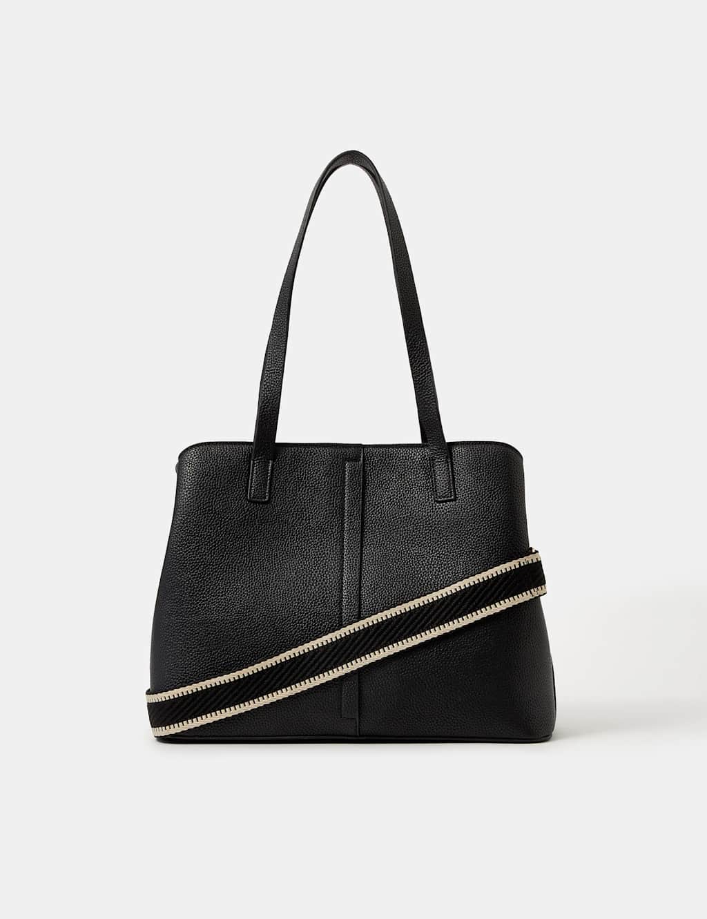 Accessorize Women's Webbing Strap Shoulder Bag - Black - Available at M&S