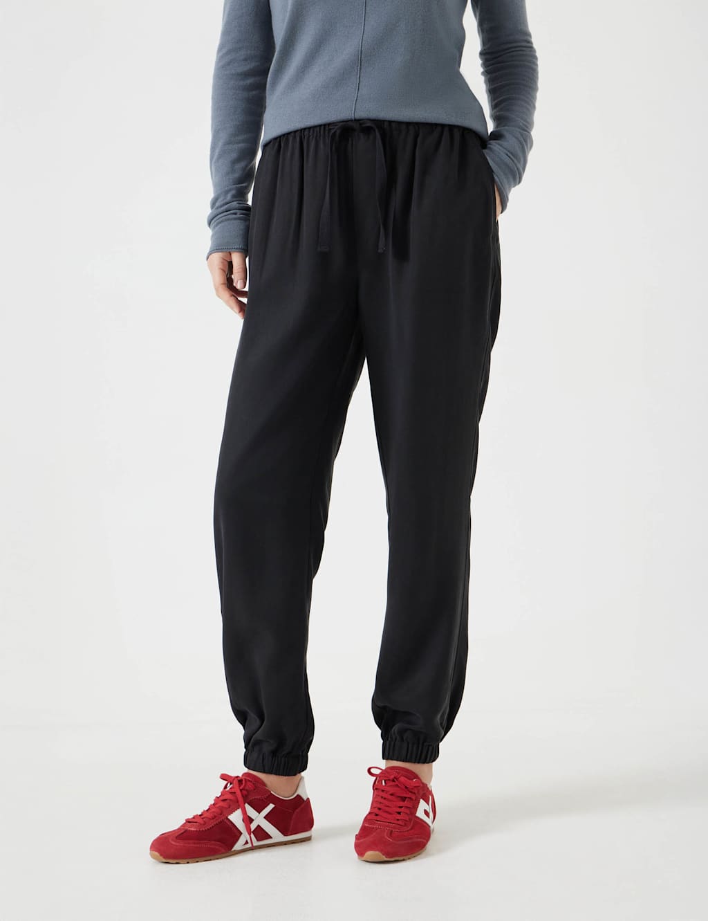 Pure Lyocell Tapered Cuffed Joggers
