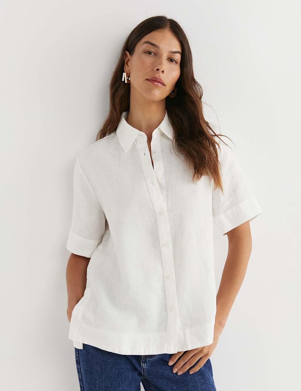 Sportscraft Pure Linen Shirt White