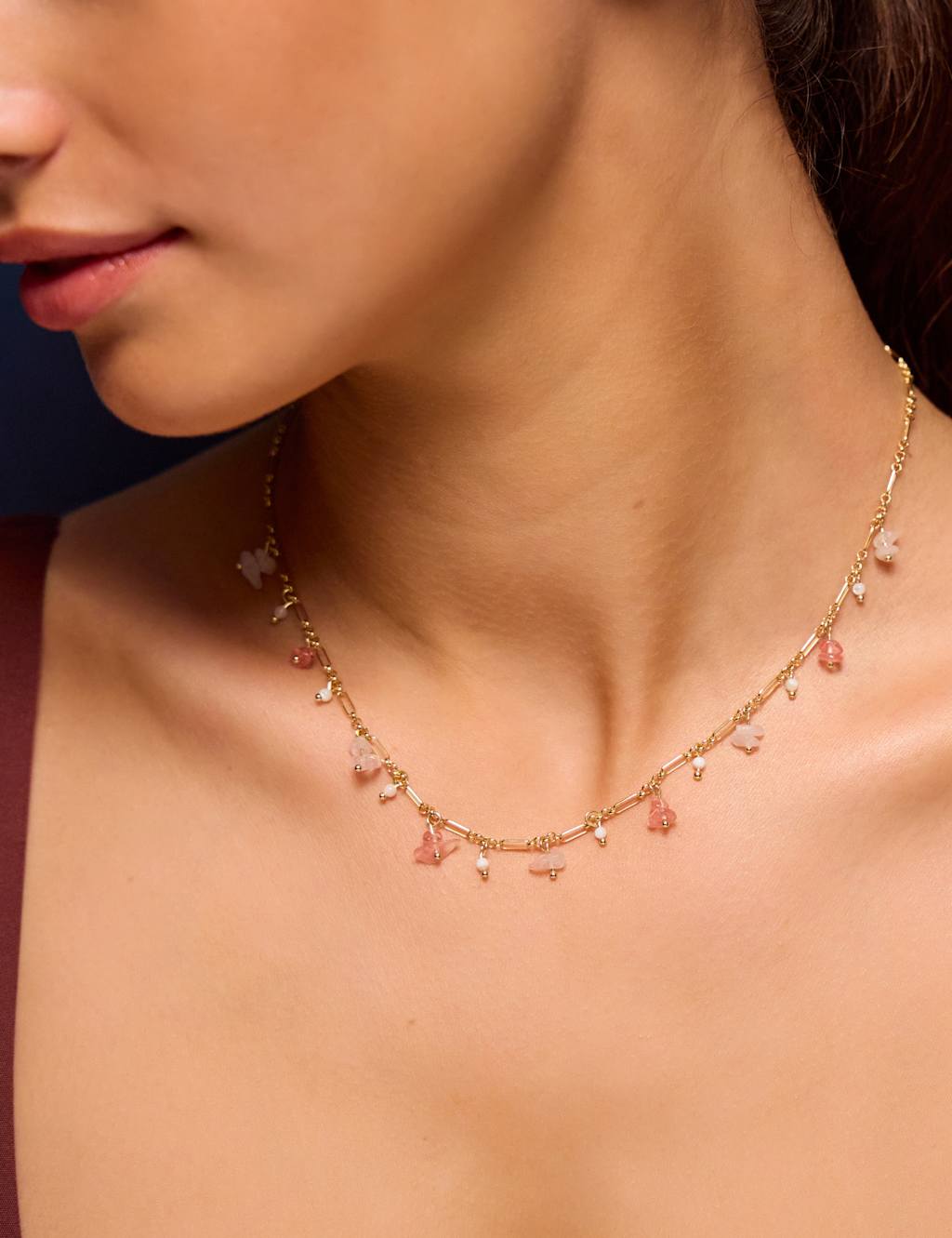 Accessorize Women's 14ct Gold Plated Semi Precious Necklace - Available at M&S