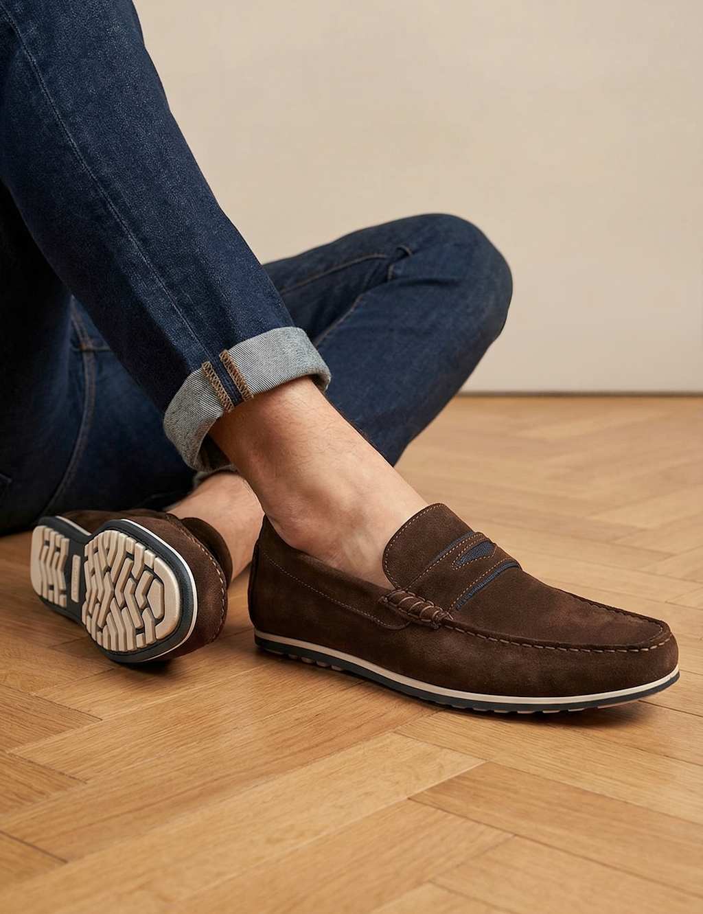 Jones Bootmaker Men's Leather Slip On Moccasins - 10 - Brown - Available at M&S