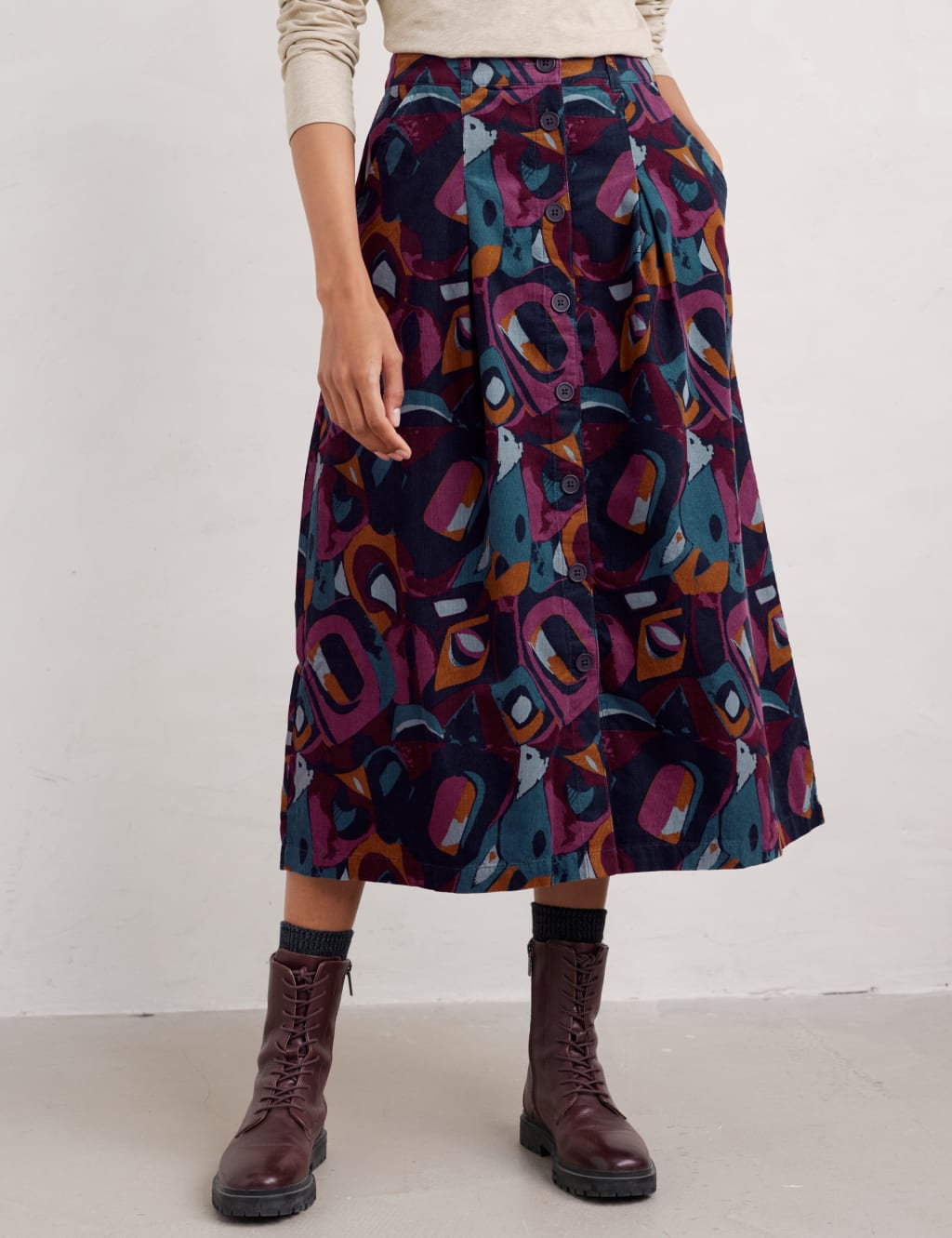 Cotton long skirts online discount