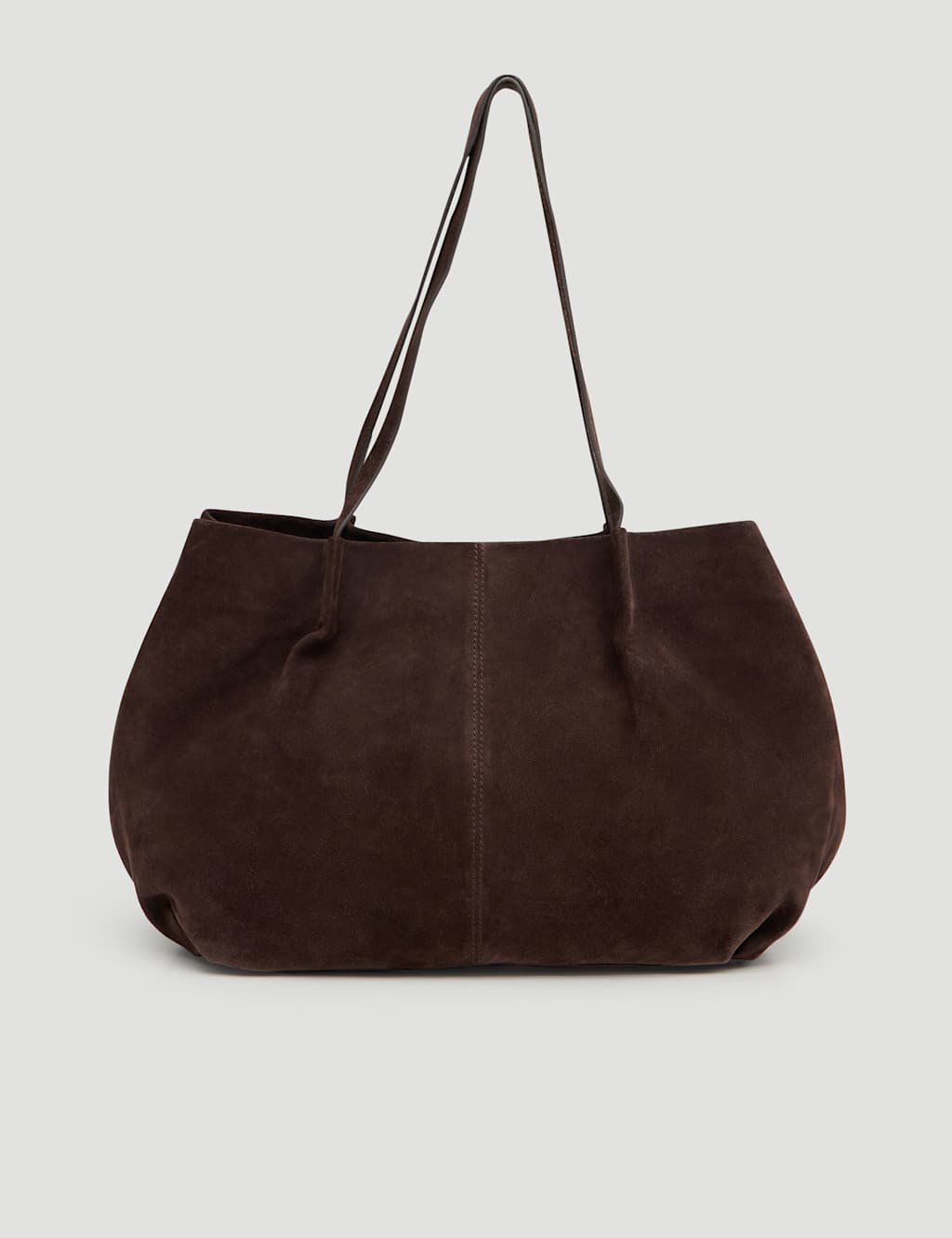 HUSH Suede Tote Bag Dark Brown