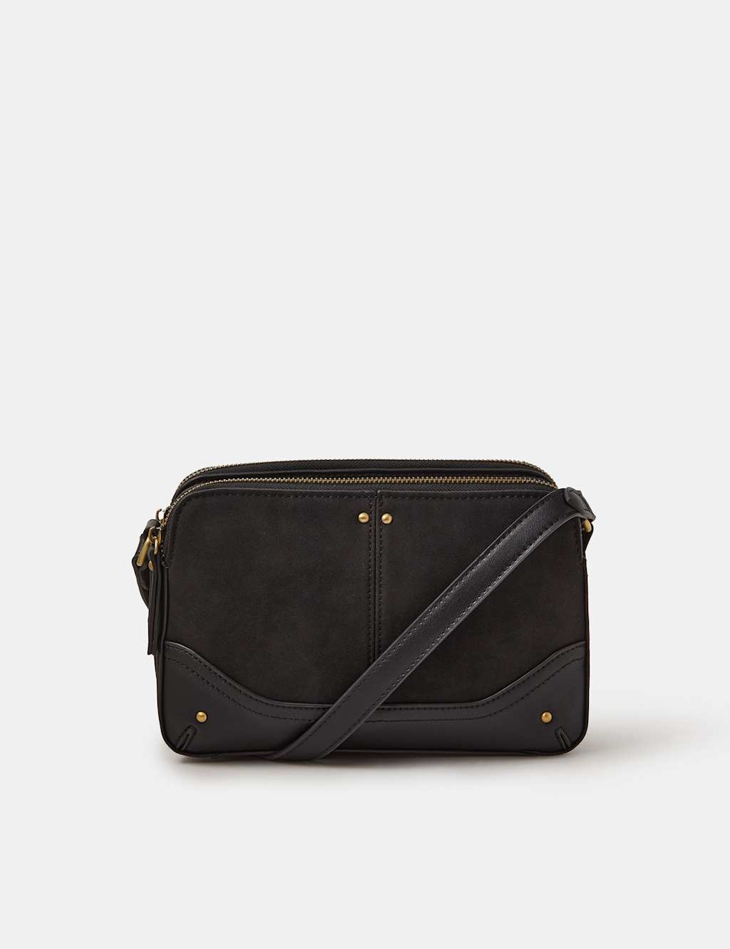 ACCESSORIZE Faux Leather Cross Body Bag Black
