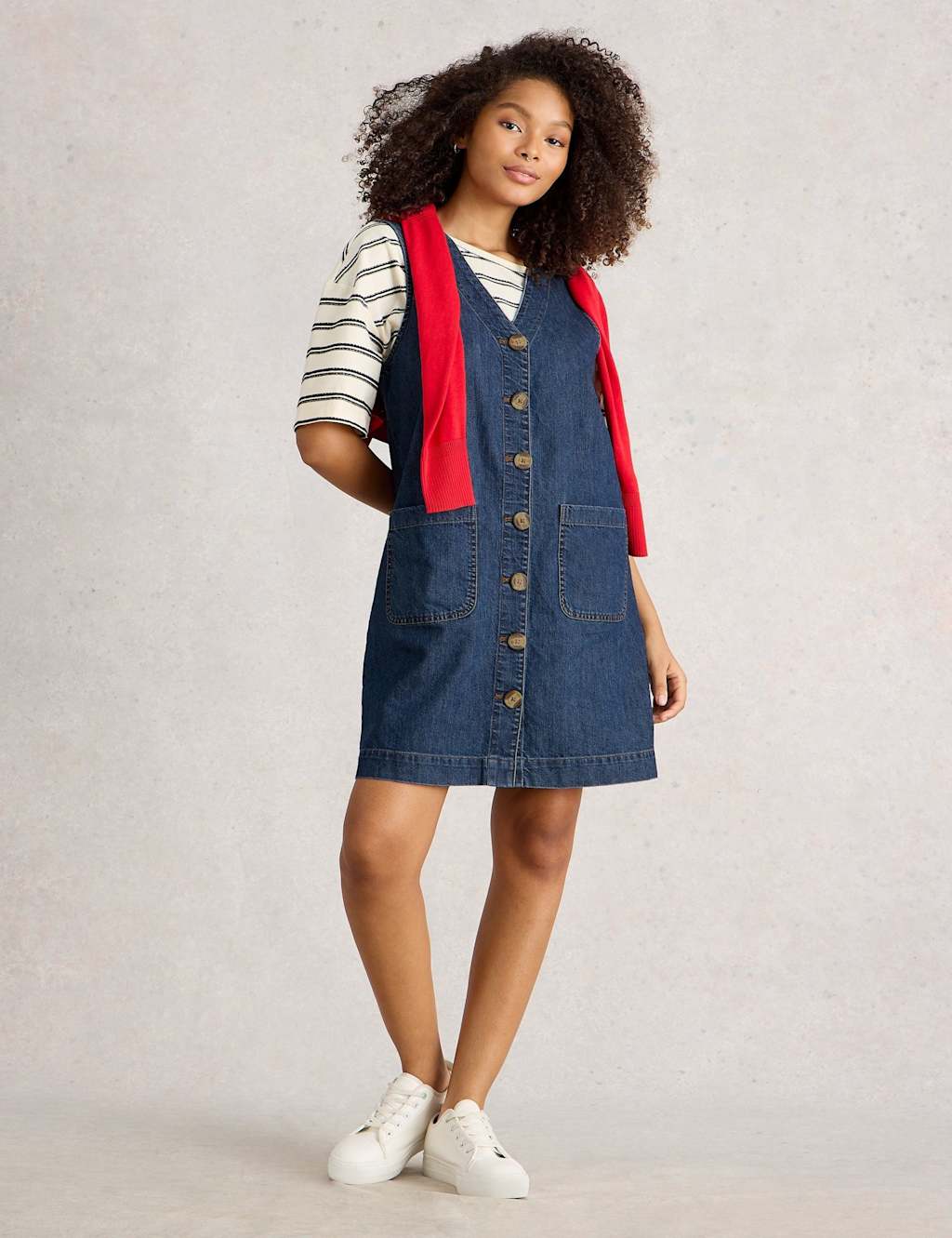 White Stuff Women's Rose Denim Pinny - 14, Denim