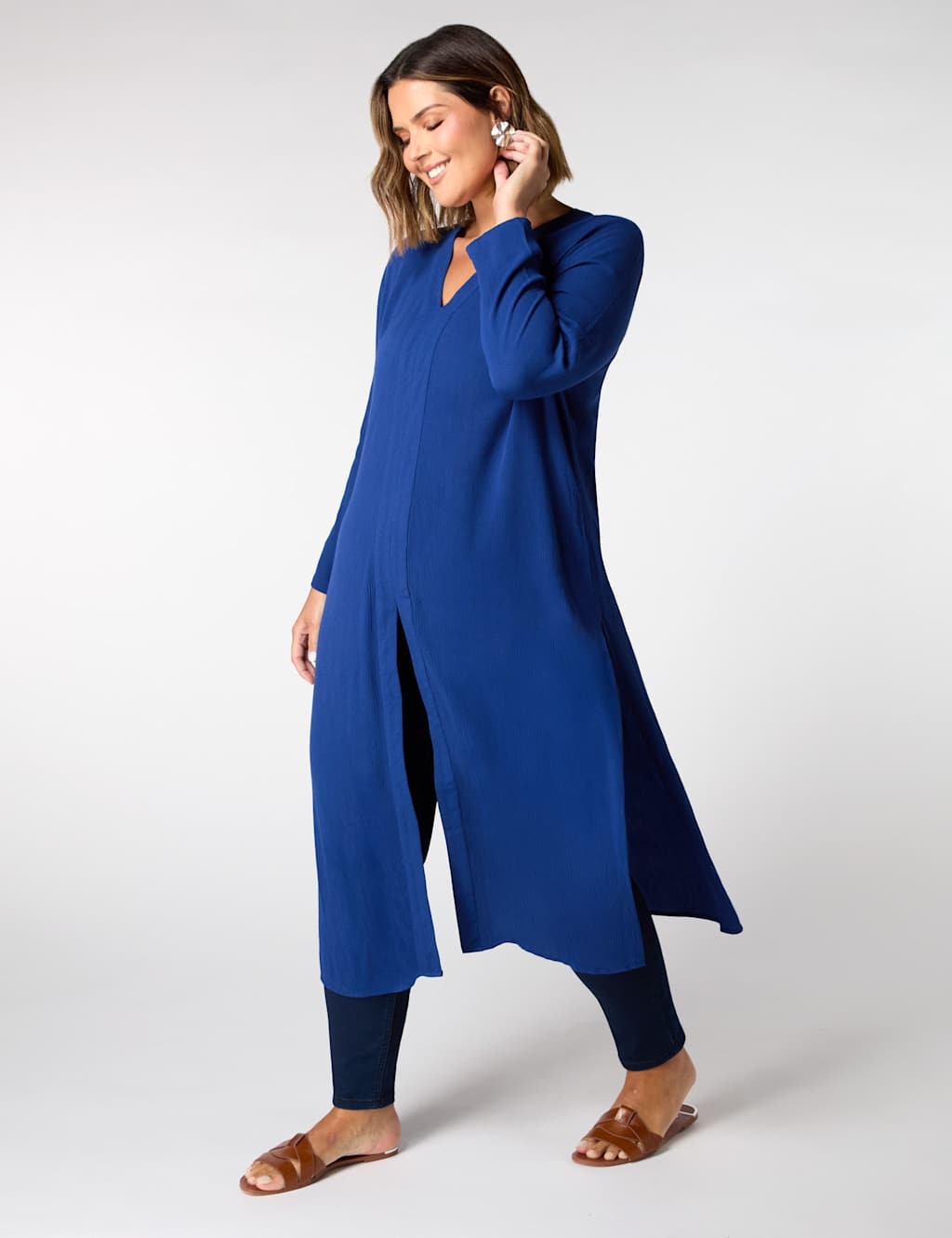 V-Neck Longline Tunic