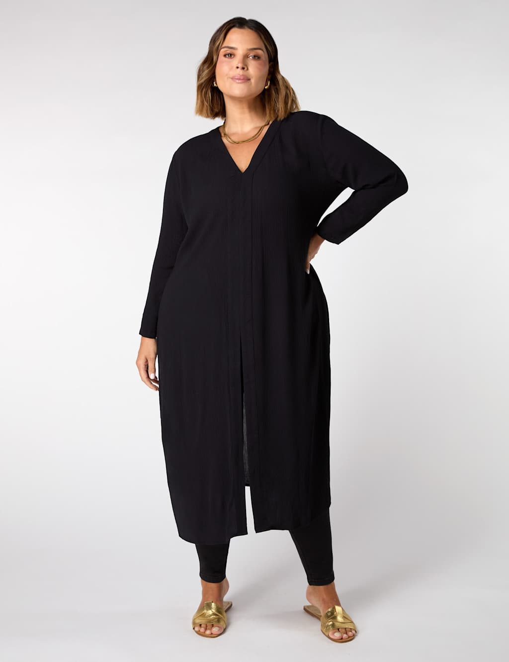 V-Neck Longline Tunic