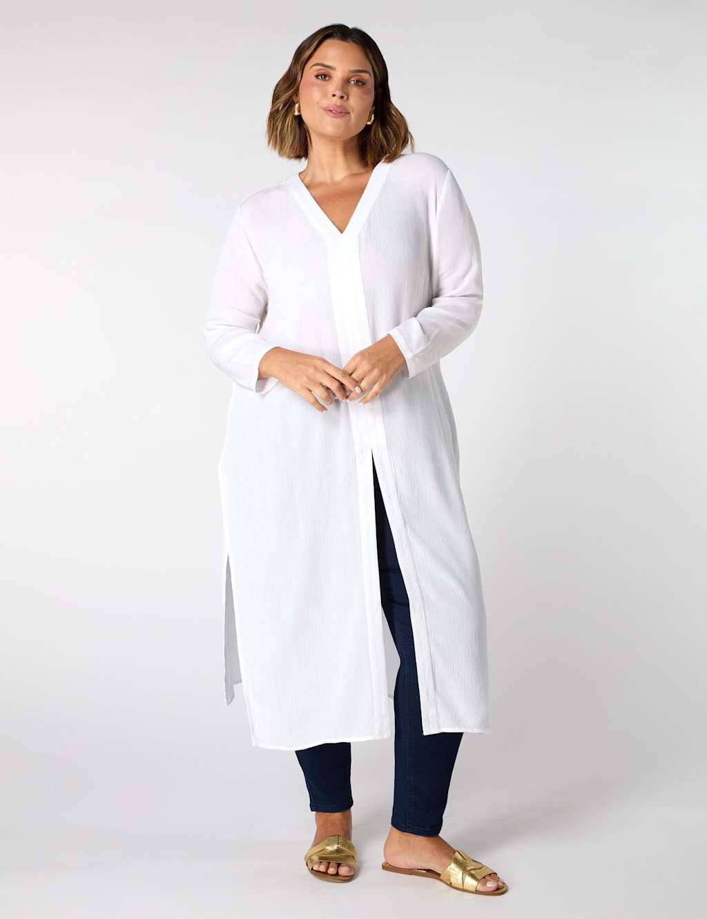 V-Neck Longline Tunic
