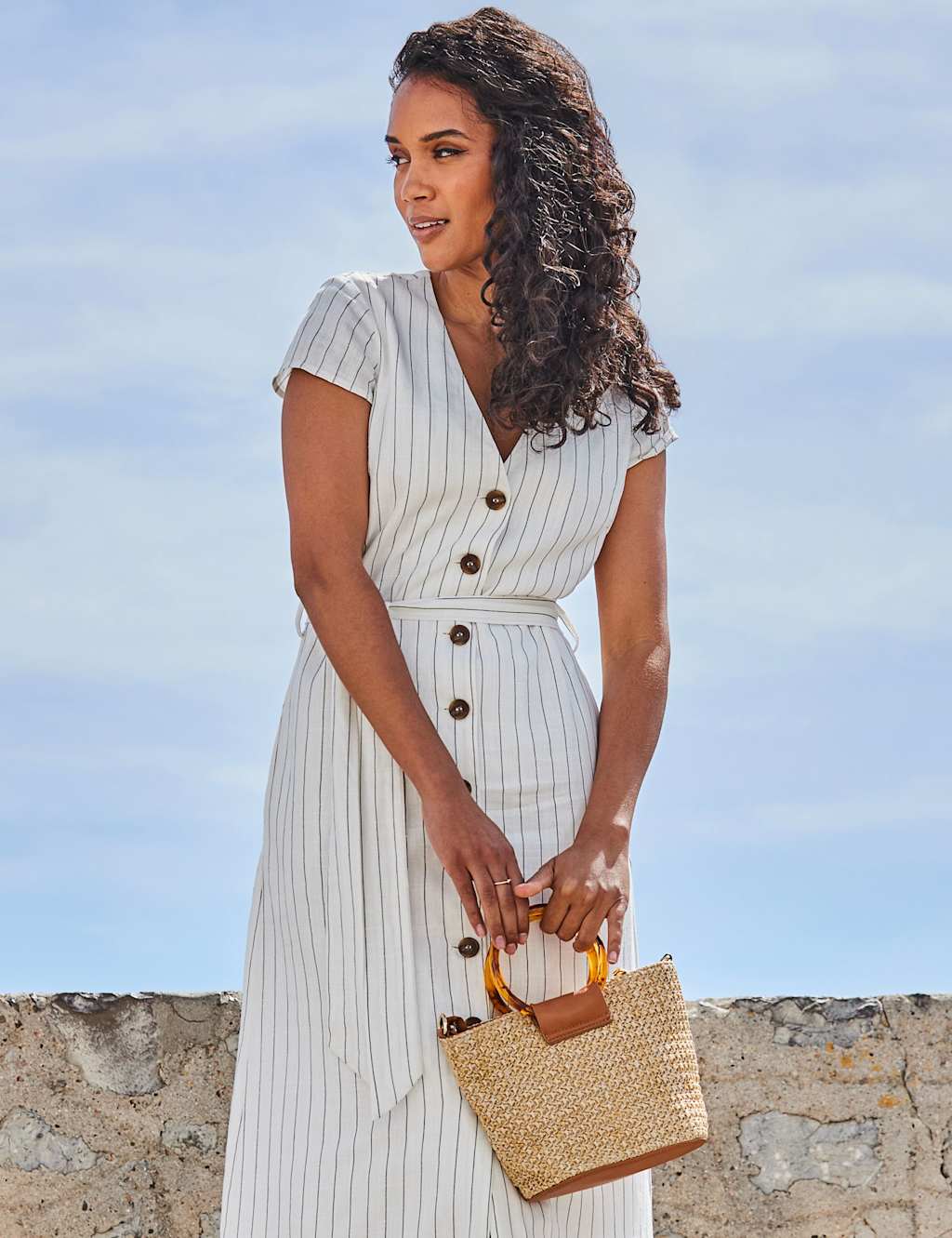 Raffia Cross Body Grab Bag