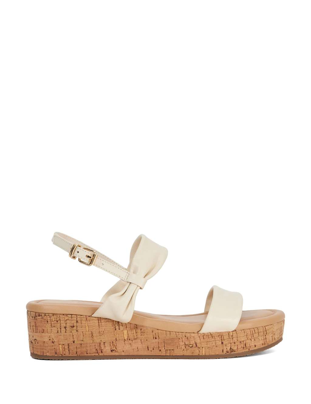 Leather Cork Flatform Sandals
