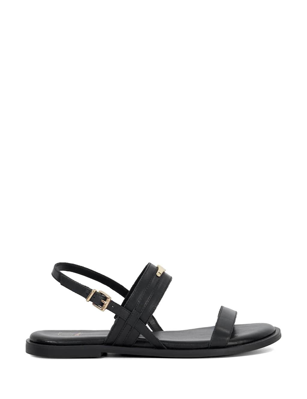 Leather Branded Strappy Flat Sandals