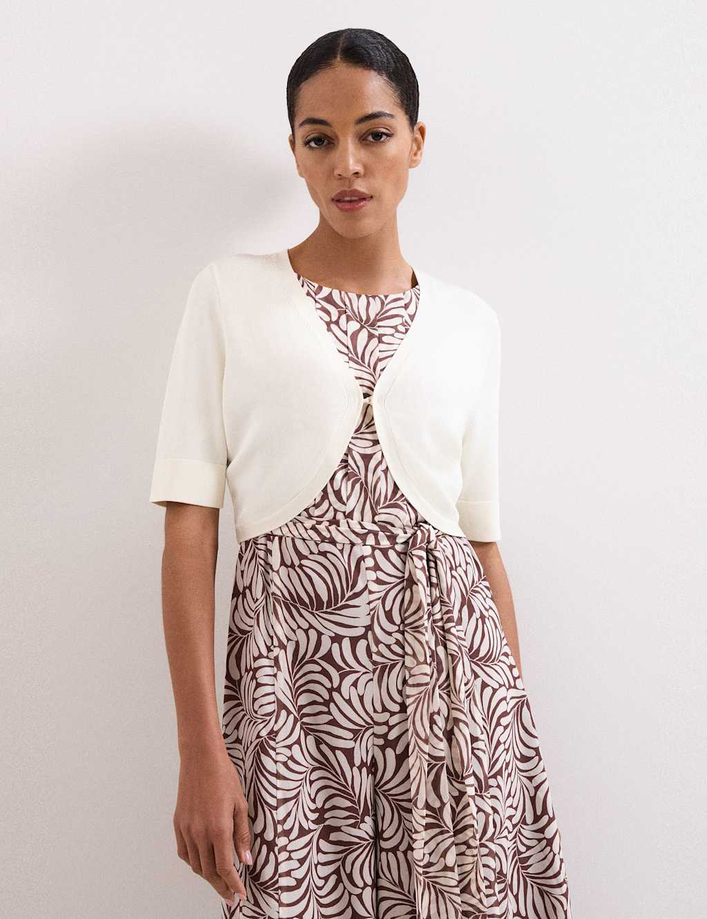 Phase Eight Women's Cropped Cardigan - Extra Small - Ivory - Available at M&S