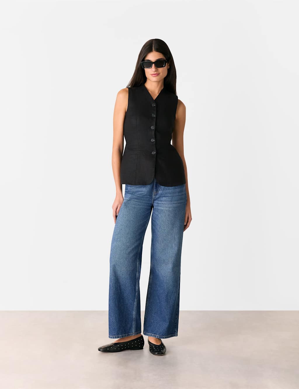 Pure Linen Slim Single Breasted Waistcoat