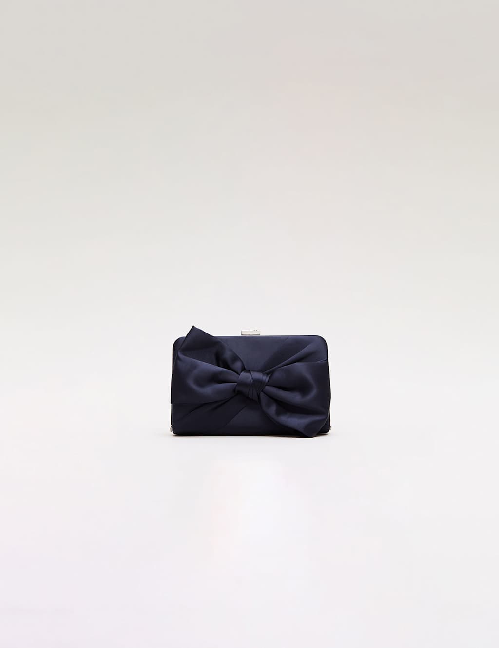 Phase Eight Women's Satin Bow Chain Strap Clutch Bag - Navy - Available at M&S