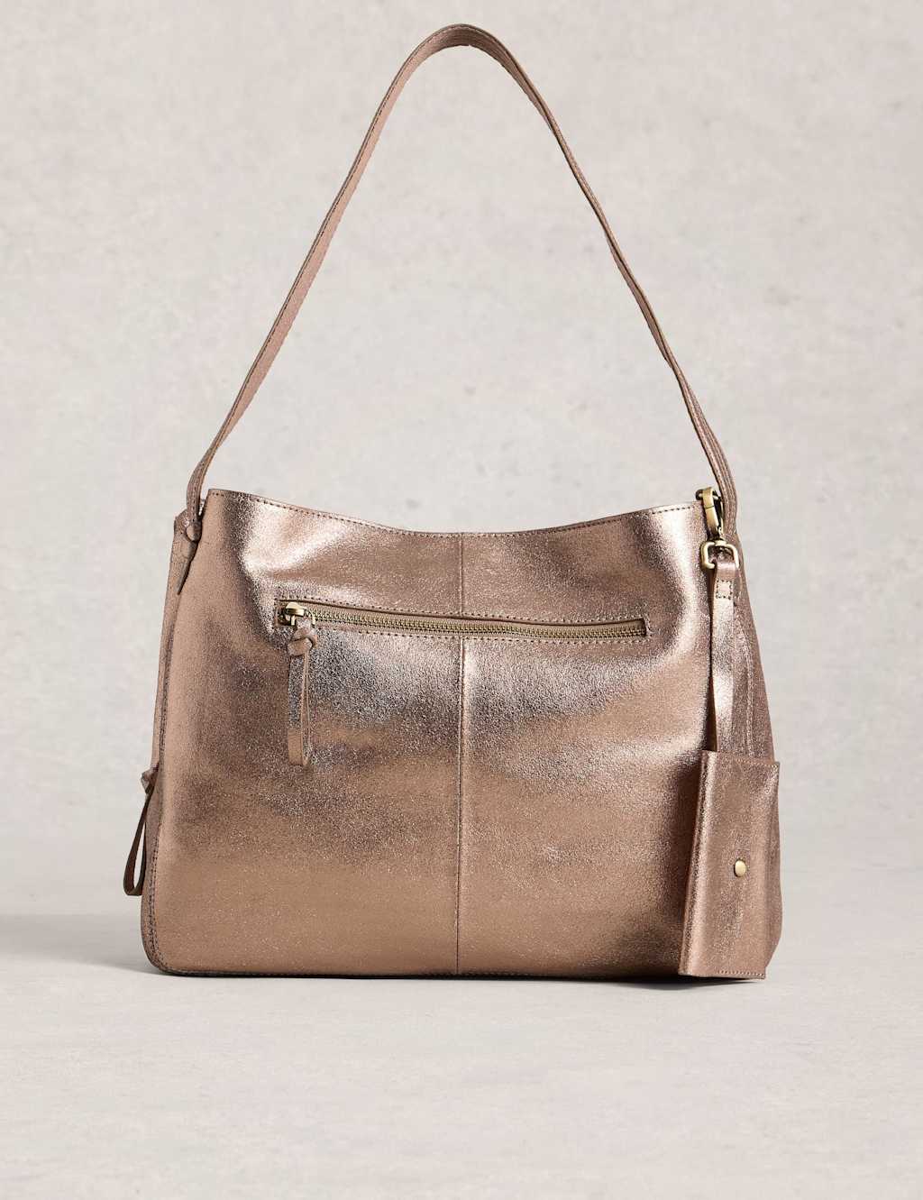 White Stuff Leather Tote Bag Gold