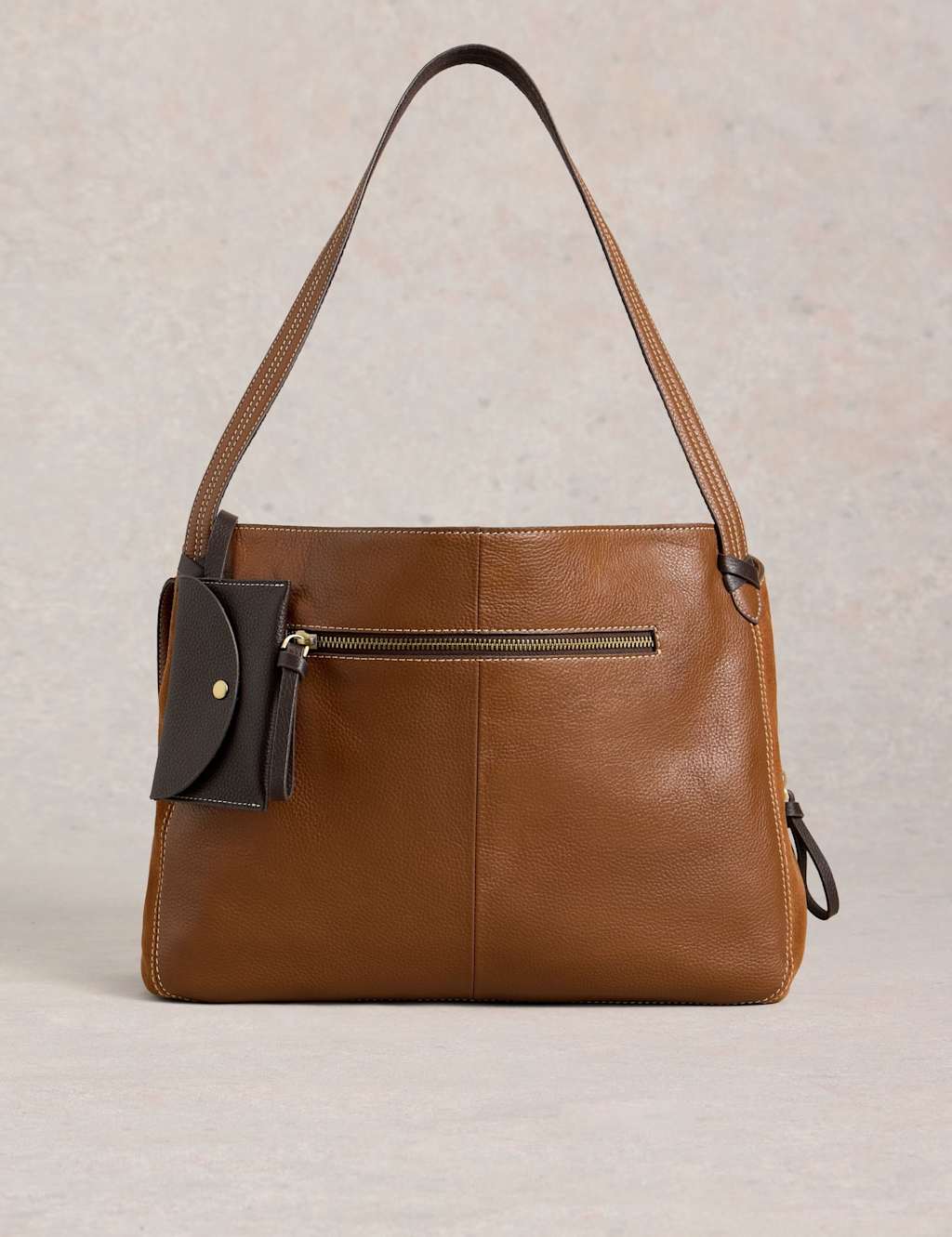 White Stuff Leather Tote Bag Tan