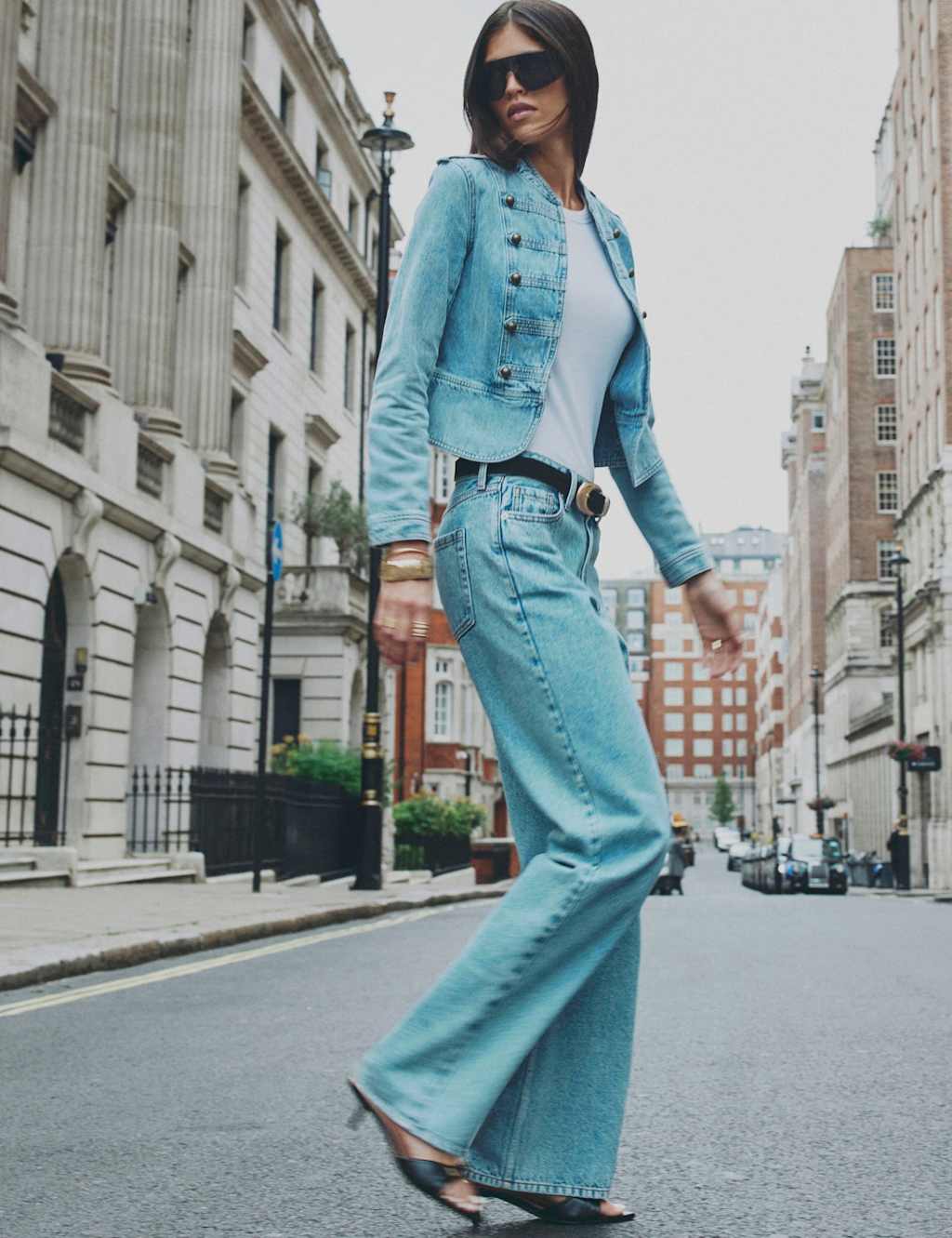 River Island Women's Relaxed High Waisted Straight Leg Jeans - 16 - Blue Denim - Available at M&S