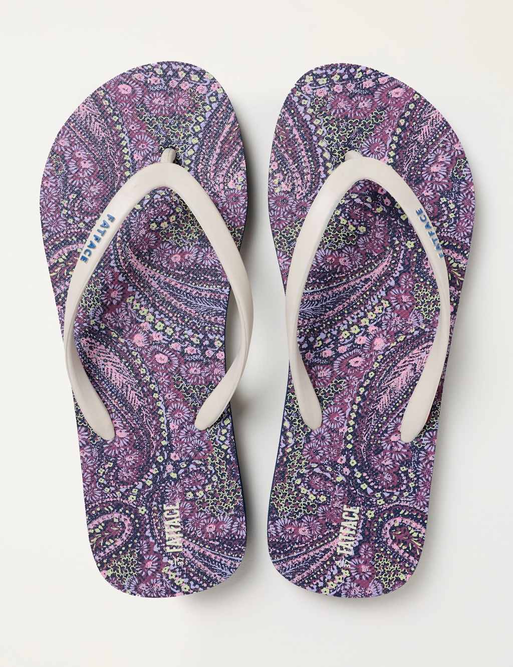 Fatface Women's Floral Flat Flip Flops - 6½ - Ivory Mix - Available at M&S