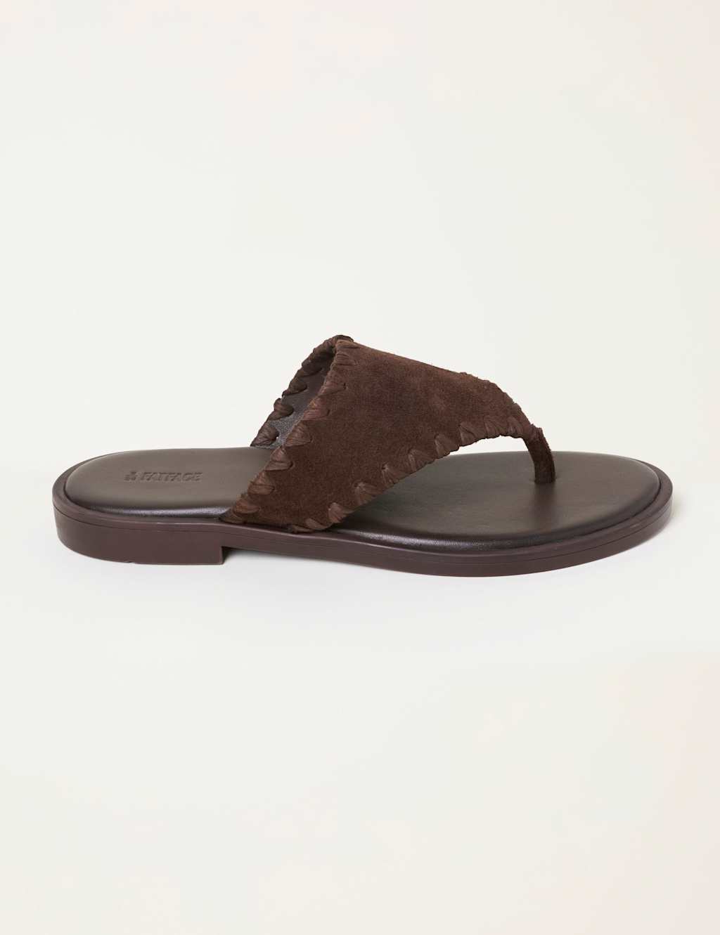 Fatface Women's Leather Slip On Flat Mules - 6½ - Chocolate - Available at M&S