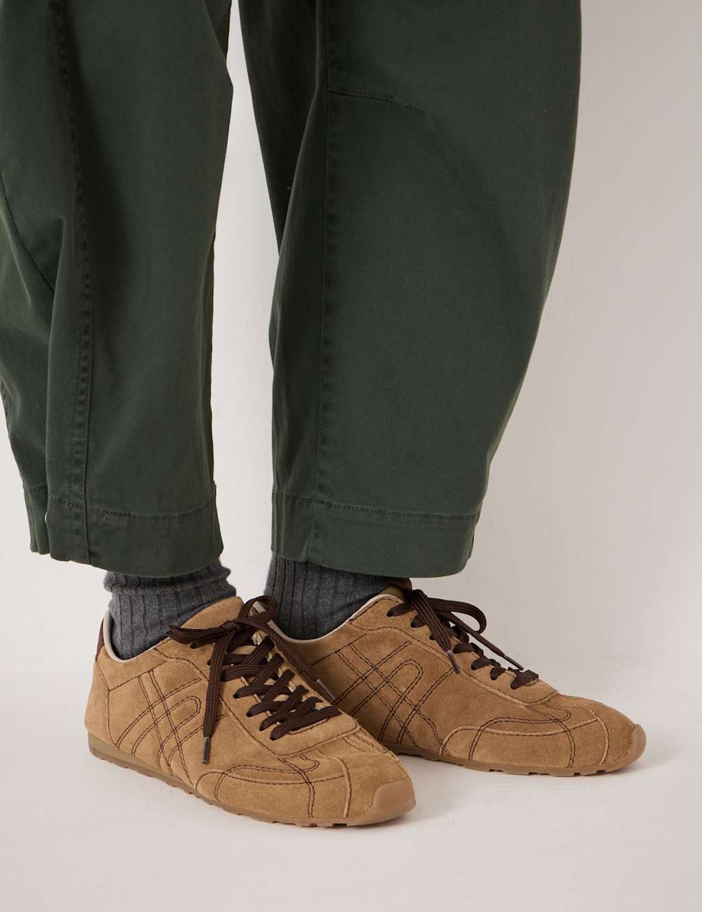 Hush Women's Leather Trainers - 38 - Light Brown - Available at M&S