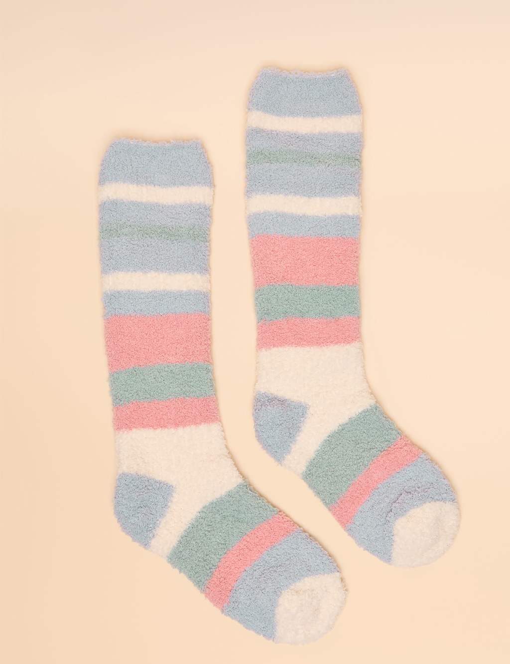 Joules Colour Block Striped Fluffy Socks Multi