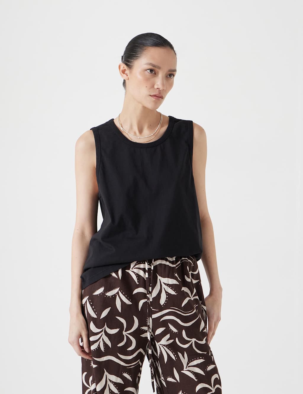 Hush Women's Pure Cotton Vest Top - Large - Black - Available at M&S