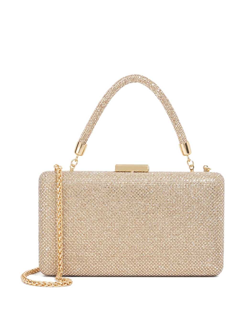 Dune London Metallic Clutch Bag Gold