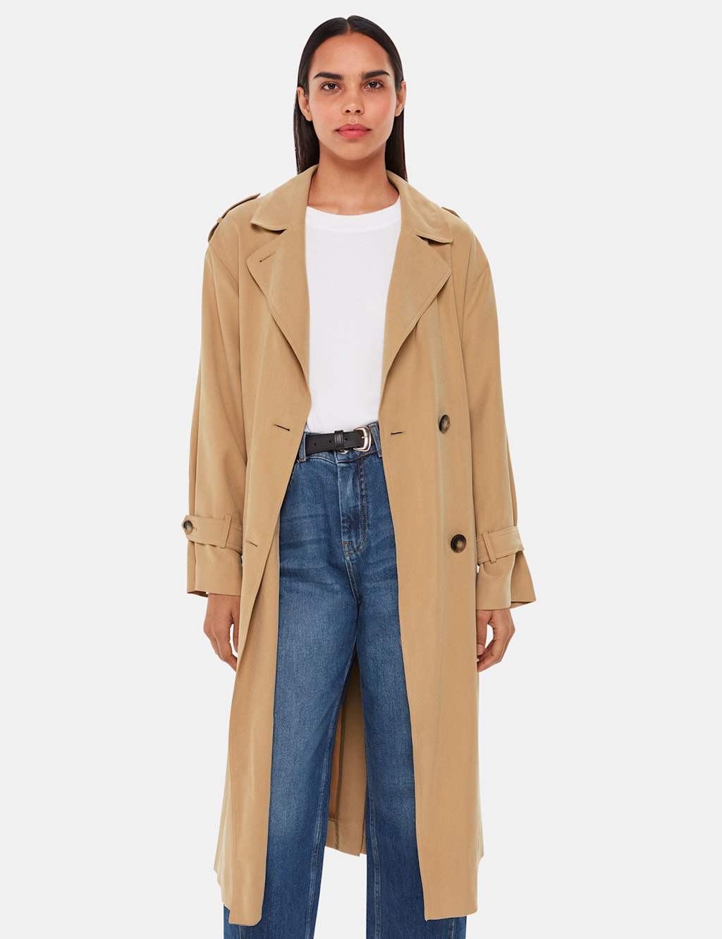 Belted Longline Trench Coat