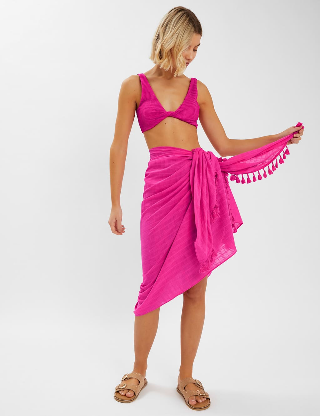 Pure Cotton Tassel Sarong