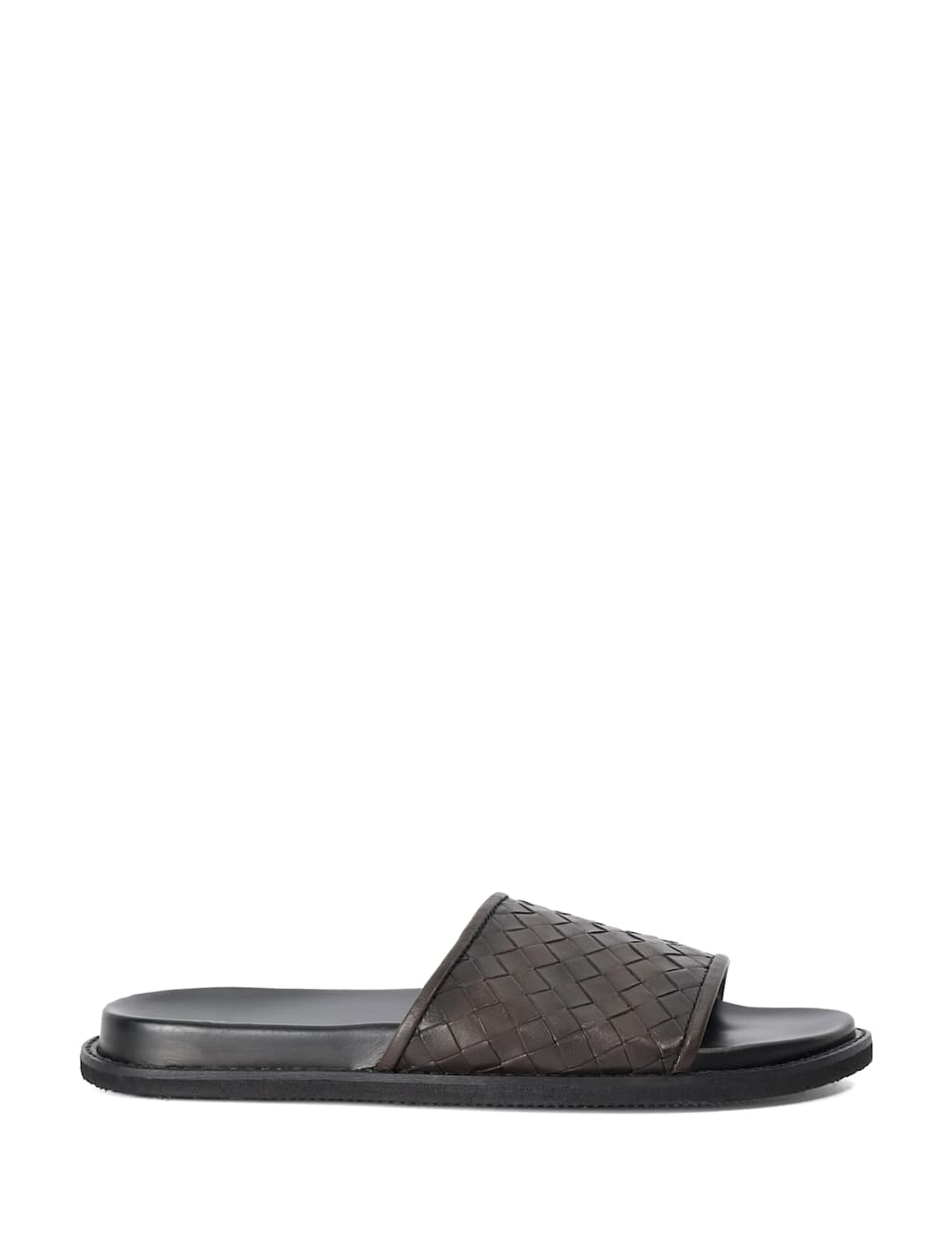 Dune London Men's Leather Sliders - 9 - Brown - Available at M&S