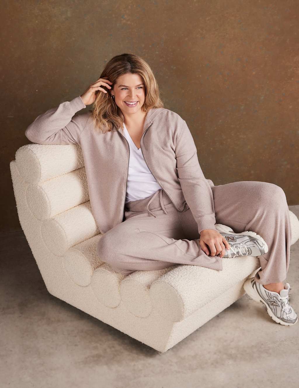 Live Unlimited London Women's Drawstring Wide Leg Trousers - 24 - Oatmeal - Available at M&S