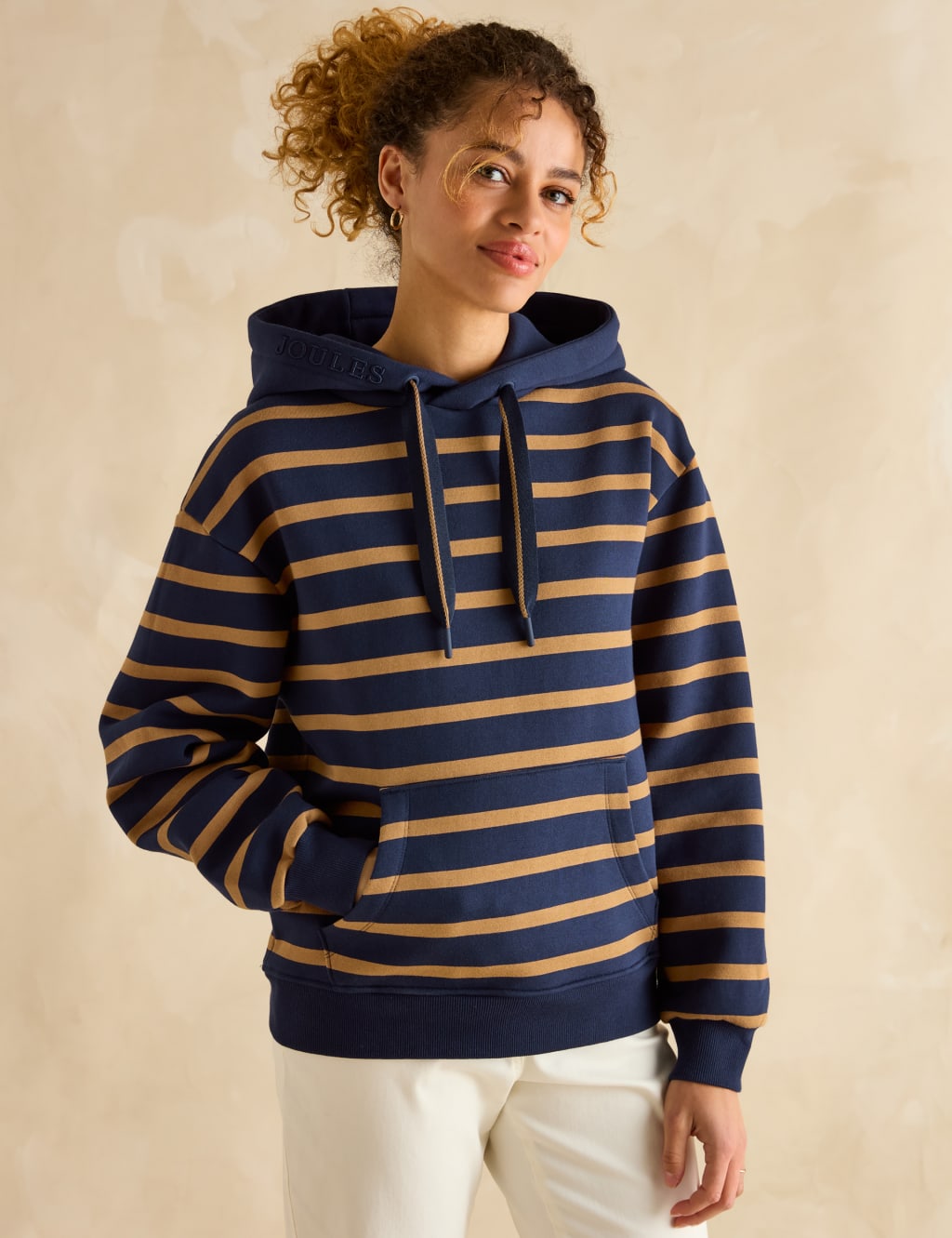 Cotton Rich Striped Hoodie