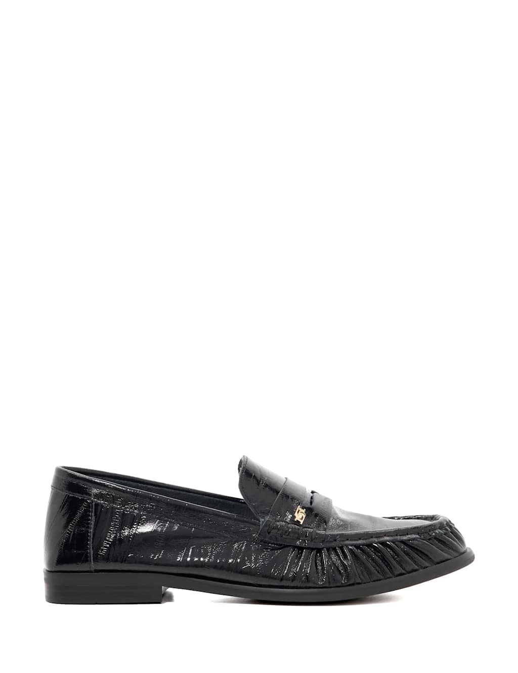 Dune London Patent Leather Loafers Black