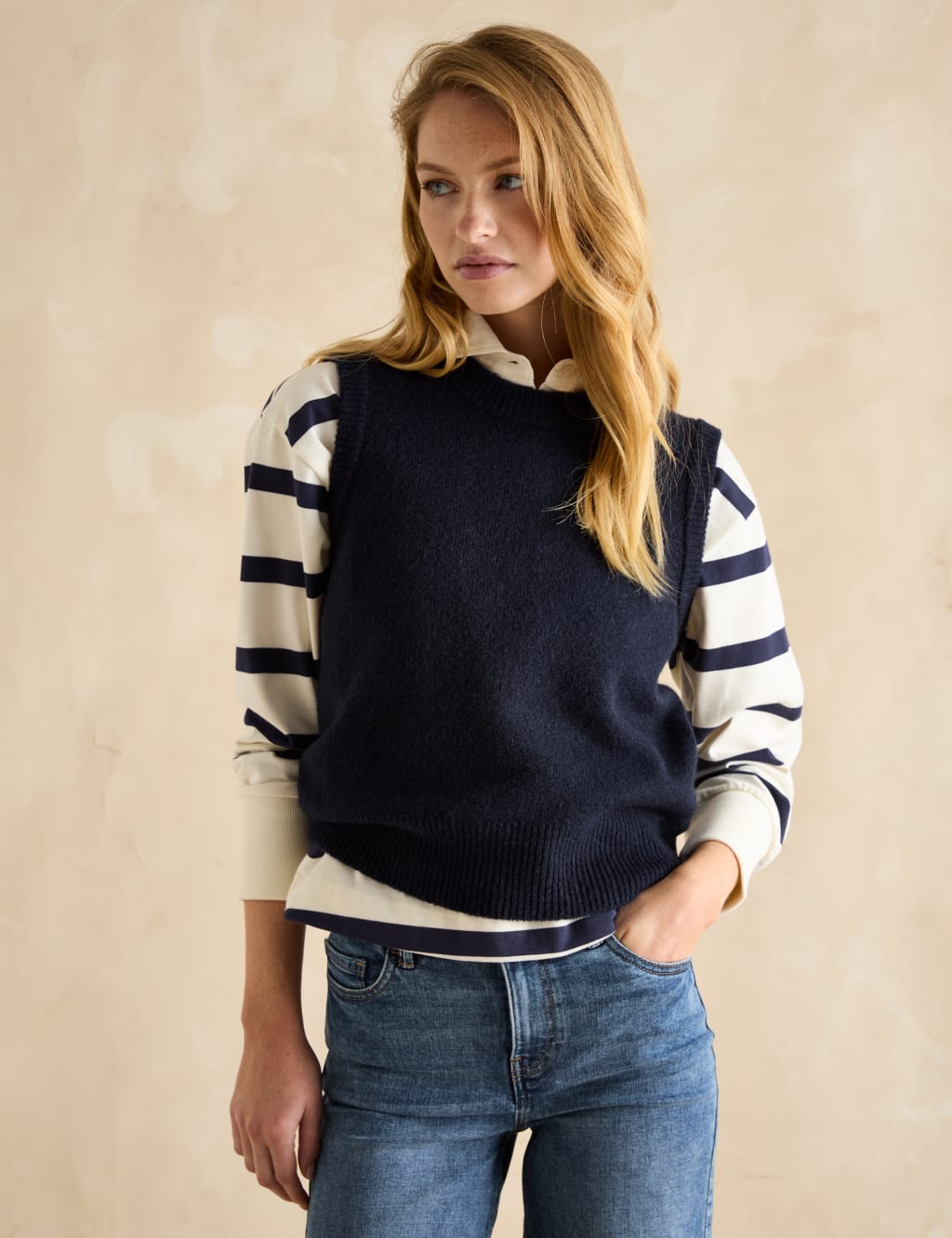 Textured Knitted Vest