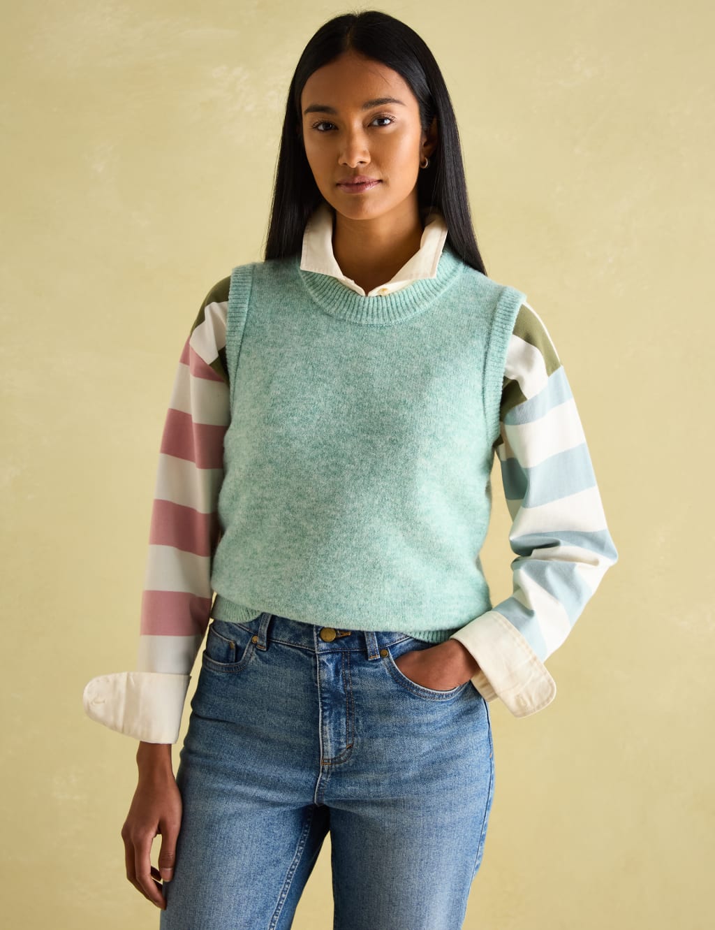 Textured Knitted Vest