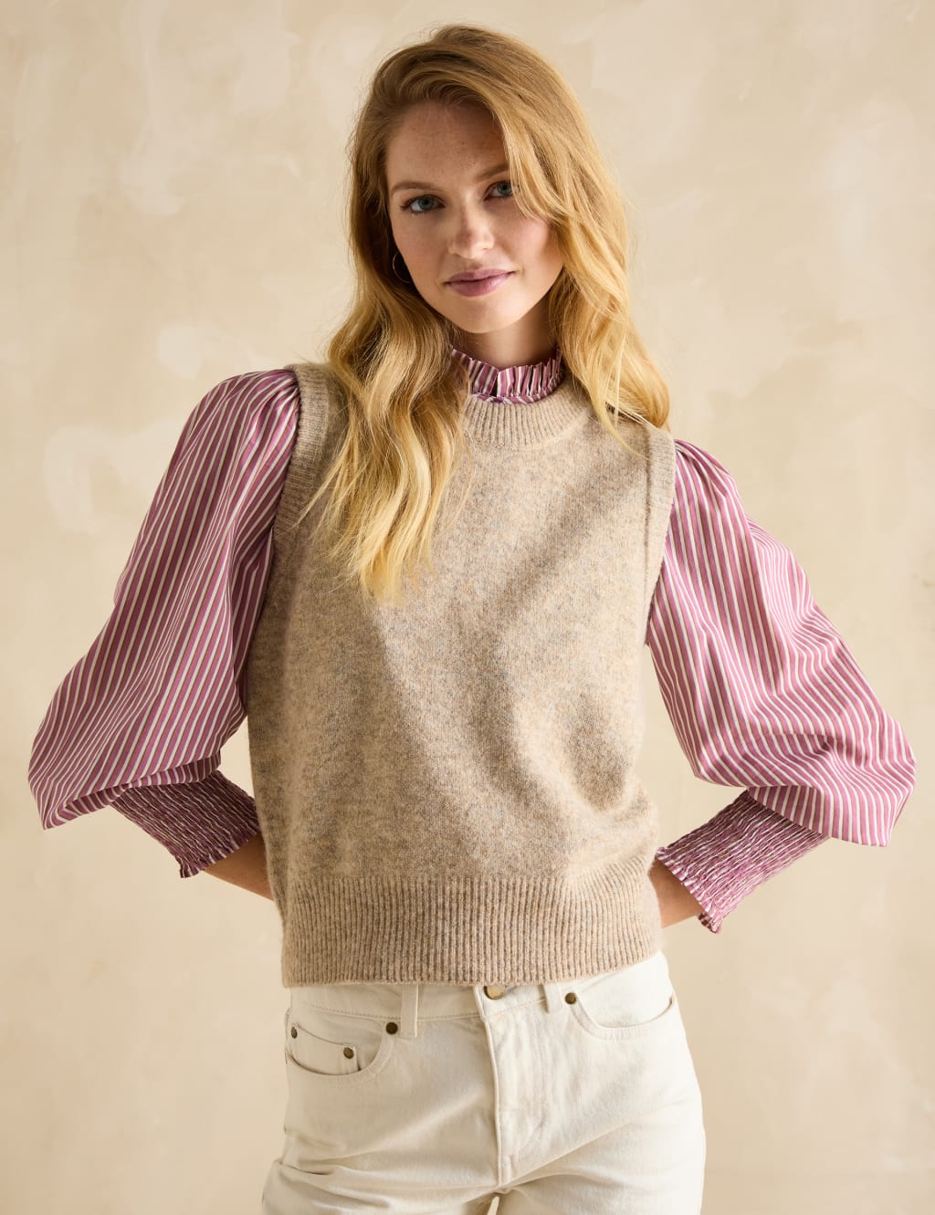 Textured Knitted Vest
