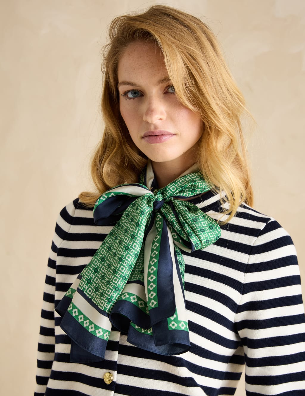 Pure Silk Geometric Scarf