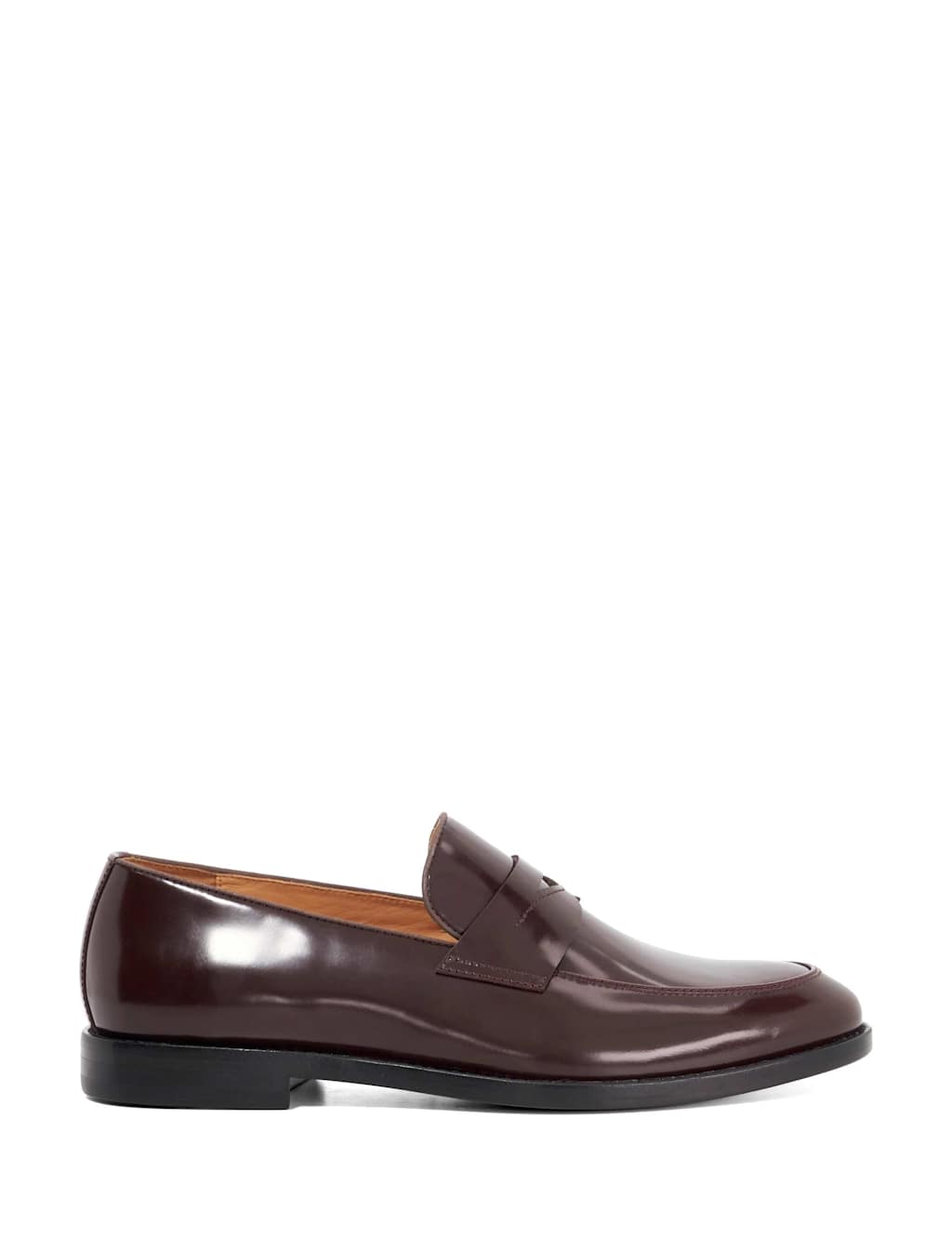 Dune London Premium Leather Sole Penny Loafer Burgundy